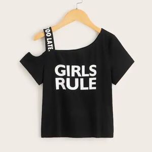 Girls Rule off shoulder Tee